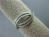 ESTATE .37CT DIAMOND 18KT WHITE GOLD MULTI ROW INFINITY SEMI ETERNITY LOVE RING