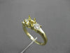 ESTATE .40CT DIAMOND 14KT YELLOW GOLD 3 STONE SEMI MOUNT ENGAGEMENT RING #21111