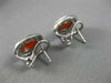 ESTATE SMALL .27CT DIAMOND & LADY CAMEO 14K WHITE GOLD FILIGREE CLIP ON EARRINGS