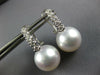.73CT DIAMOND & SOUTH SEA PEARL 18KT WHITE GOLD CLASSIC CLIP ON HANGING EARRINGS