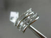 ESTATE WIDE .38CT DIAMOND 14K WHITE GOLD MULTI ROW MULTI WAVE SEMI ETERNITY RING