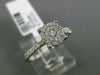 ESTATE WIDE .32CT DIAMOND 18KT WHITE GOLD CLUSTER ROUND PROMISE ENGAGEMENT RING