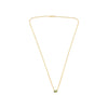 2.01CT AAA GREEN SAPPHIRE 18KT YELLOW GOLD EMERALD CUT SOLITAIRE LOVE NECKLACE