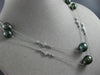 ESTATE LARGE & LONG .80CT DIAMOND & AAA TAHITIAN PEARL 14K WHITE GOLD NECKLACE