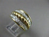 ESTATE WIDE 1.25CT DIAMOND 18KT W&Y GOLD ROPE DESIGN RING E/F VVS AMAZING #22263