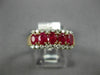 ESTATE 1.30CT DIAMOND & AAA OVAL RUBY 14KT YELLOW GOLD WEDDING ANNIVERSARY RING