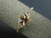 ESTATE 1.08CT DIAMOND & AAA MORGANITE 14KT ROSE GOLD SEMI ETERNITY CLUSTER RING