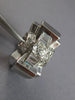 ANTIQUE LARGE 1.72CT OLD MINE DIAMOND 18KT WHITE GOLD 3D ENGAGEMENT RING #28305