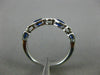 ESTATE .98CT DIAMOND & AAA SAPPHIRE 14KT WHITE GOLD 3D WEDDING ANNIVERSARY RING