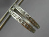 ESTATE .80CT DIAMOND 14KT WHITE GOLD CLASSIC CHANNEL HOOP HUGGIE EARRINGS #17583