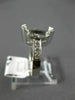 LARGE .24CT DIAMOND 14KT WHITE GOLD 3D MARQUISE SEMI MOUNT ENGAGEMENT RING #4908