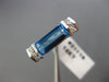 ESTATE 1.42CT DIAMOND & AAA BLUE TOPAZ 14KT WHITE GOLD COCKTAIL RING #21119