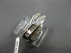 ESTATE WIDE .65CT ROUND & PRINCESS CUT DIAMOND 14KT WHITE GOLD X COCKTAIL RING