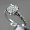 ESTATE .32CT DIAMOND 18KT WHITE GOLD CLUSTER FILIGREE PROMISE FRIENDSHIP RING