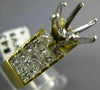 LARGE 1.80CT DIAMOND 18K 2 TONE GOLD PYRAMID SEMI MOUNT ENGAGEMENT RING #22413