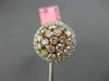 ESTATE WIDE 1.76CT WHITE & PINK ROUND DIAMOND 18KT 2 TONE GOLD ANNIVERSARY RING