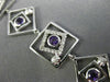 ESTATE WIDE 2.31CT DIAMOND & AAA AMETHYST 14KT WHITE GOLD SQUARE ETOILE BRACELET