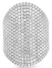 ESTATE EXTRA LARGE 2.79CT DIAMOND 14KT WHITE GOLD 3D MICRO PAVE ANNIVERSARY RING