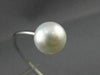 ESTATE .1CT DIAMOND & AAA SOUTH SEA PEARL 18K WHITE GOLD JOURNEY BANGLE BRACELET