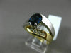 ESTATE WIDE 2CT DIAMOND & AAA SAPPHIRE 14KT 2 TONE GOLD INFINITY ENGAGEMENT RING