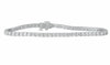 ESTATE 5.0CT ROUND DIAMOND 14KT WHITE GOLD 3D CLASSIC FOUR PRONG TENNIS BRACELET
