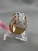 ESTATE 1.42CT MULTI SHAPE DIAMOND 18KT WHITE GOLD CRISS CROSS INFINITY LOVE RING