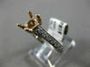 ESTATE .48CT DIAMOND 14KT 2 TONE GOLD 3D LUCIDA ROUND SEMI MOUNT ENGAGEMENT RING