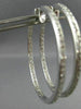 ESTATE .80CT DIAMOND 14KT WHITE GOLD 3D CLASSIC HOOP INSIDE OUT EARRINGS #19467