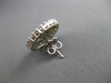 ESTATE LARGE CZ 14KT WHITE GOLD CLASSIC MULTI ROW CLUSTER STUD EARRINGS  #21692