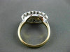 ESTATE WIDE .20CT DIAMOND 14KT WHITE & YELLOW GOLD FILIGREE 3 STONE RING #21033