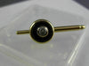 ESTATE LARGE .75CT DIAMOND & ONYX 14K YELLOW CIRCULAR CUFFLINKS & SHIRT STUD SET