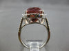 EXTRA LARGE 18.7CT DIAMOND & AAA PINK TOURMALINE 14KT WHITE GOLD ENGAGEMENT RING