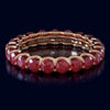 ESTATE 3.10CT AAA RUBY 14K ROSE GOLD CLASSIC SHARED PRONG ETERNITY FUN LOVE RING