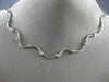 ANTIQUE .88CT DIAMOND 14KT WHITE GOLD BEZEL BY THE YARD STATION NECKLACE #15033