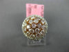 ESTATE WIDE 1.76CT WHITE & PINK ROUND DIAMOND 18KT 2 TONE GOLD ANNIVERSARY RING