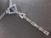 ESTATE LARGE .75CT DIAMOND 14KT WHITE GOLD DOUBLE BAR LOVE KNOT LARIAT NECKLACE