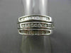 WIDE .50CT ROUND & BAGUETTE DIAMOND 14K WHITE GOLD STACKABLE 3 BAND INSERT RING