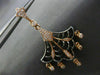 ESTATE LARGE .33CT DIAMOND 14KT BALCK & ROSE GOLD SPIDER WEB CHANDELIER EARRINGS