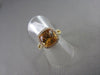 ESTATE WIDE 3.79CTW AAA CITRINE & DIAMOND 18KT YELLOW GOLD RING