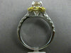 1.94CT MULTI COLOR CHOCOLATE FANCY DIAMOND 18KT 2 TONE GOLD HALO ENGAGEMENT RING