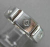 ESTATE WIDE 0.30CT DIAMOND 14KT WHITE GOLD 3 STONE PRINCESS CUT MENS RING #18339