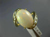 ESTATE LARGE 6.20CT CZ & AAA OPAL 14KT YELLOW GOLD 3D OVAL CRISS CROSS RING