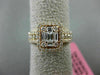 ESTATE LARGE 1.13CT ROUND & BAGUETTE DIAMOND 18KT ROSE GOLD HALO ENGAGEMENT RING