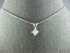 ESTATE .53CT DIAMOND 14KT WHITE GOLD 3D PRINCESS SOLITAIRE PENDANT #312