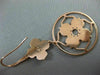 ESTATE LARGE .17CT DIAMOND & PINK MOTHER OF PEARL 14K ROSE GOLD HANGING EARRINGS