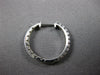 ESTATE 1.0CT DIAMOND 14K WHITE GOLD CLASSIC 2MM INSIDE OUT HOOP HUGGIE EARRINGS