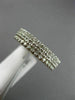 ESTATE WIDE 1.0CT DIAMOND 14KT WHITE GOLD 3D THREE ROW ETERNITY ANNIVERSARY RING