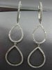 ESTATE LARGE .90CT DIAMOND 18KT WHITE GOLD 3D GRADUATING PEAR HANGING EARRINGS