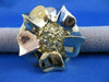 ANTIQUE 14 KT YELLOW GOLD PIN / BROOCH. DEPICTS FAN LIKE FLOWER BUNCH / SHEAVES