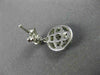 ESTATE .90CT WHITE & BLUE DIAMOND 14KT WHITE GOLD ROUND CLUSTER HANGING EARRINGS